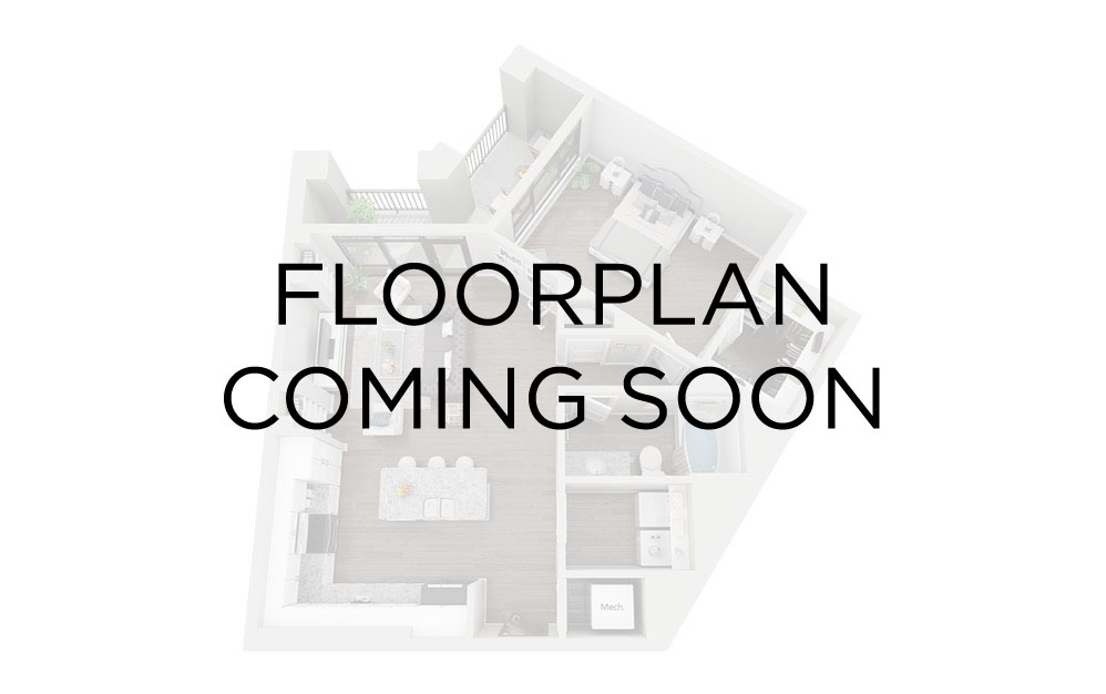 2BED/2.5BA - 2 bedroom floorplan layout with 2.5 bathrooms and 1256 square feet